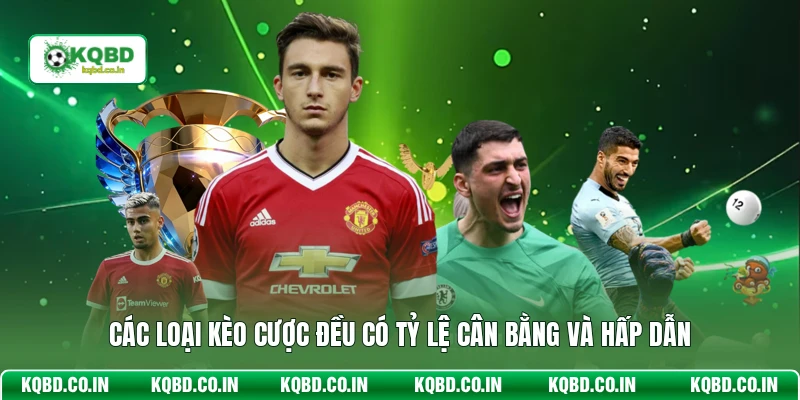 Các loại kèo cược đều có tỷ lệ cân bằng và hấp dẫn
