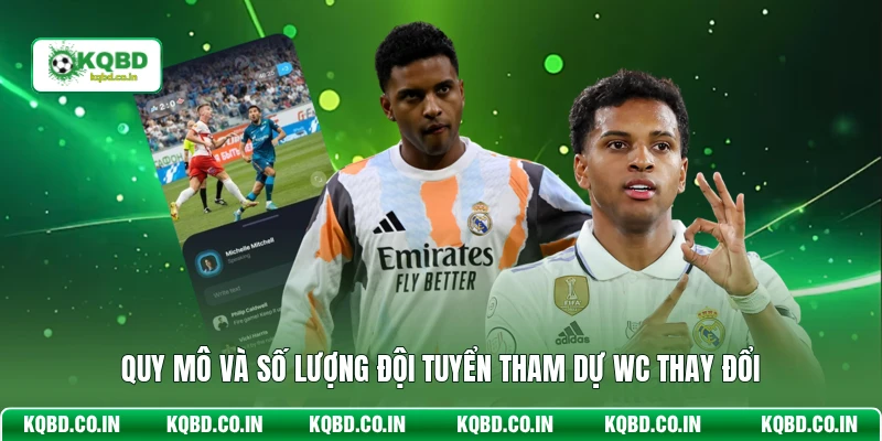 Quy mô và số lượng đội tuyển tham dự WC thay đổi