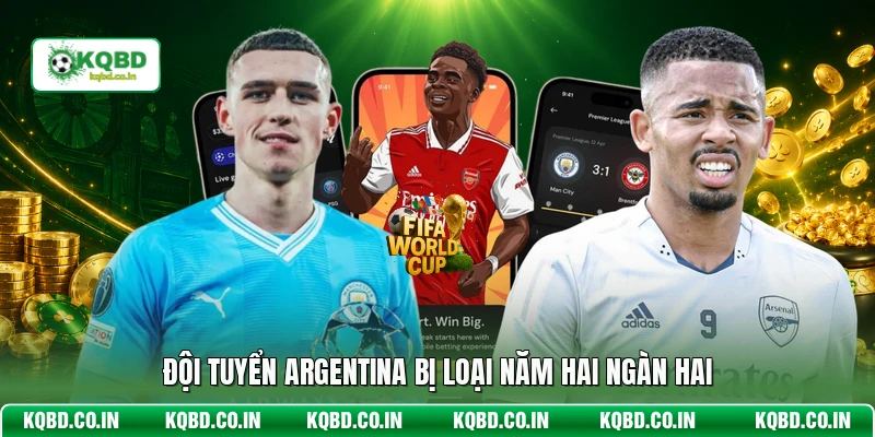 Đội tuyển Argentina bị loại năm hai ngàn hai