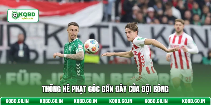 Thống kê phạt góc gần đây của đội bóng