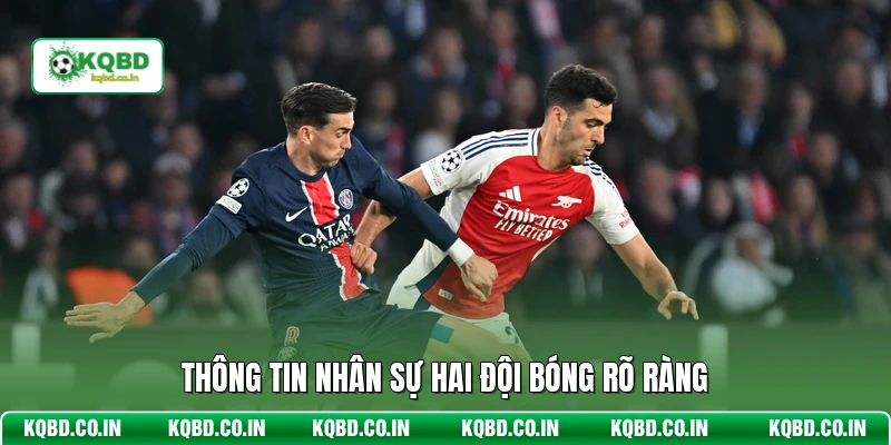 Thông tin nhân sự hai đội bóng rõ ràng