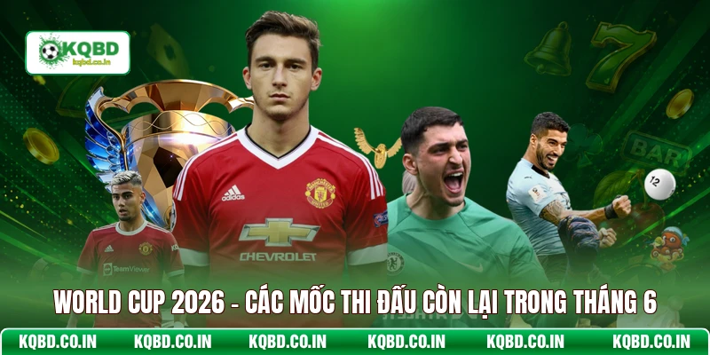 World Cup 2026 - Các Mốc Thi Đấu Còn Lại Trong Tháng 6